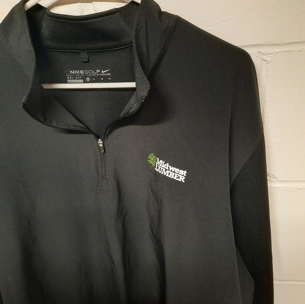 NIKE GOLF Dri-Fit Fabric Mix 1/2 Zip Long Sleeve cover Up - Picture 3 of 8